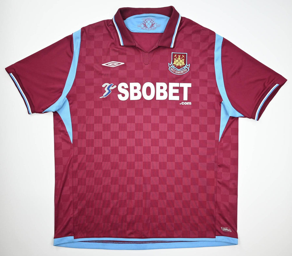 Maillot West Ham 2009-10 Umbro Noble Domicile Vintage XXL
