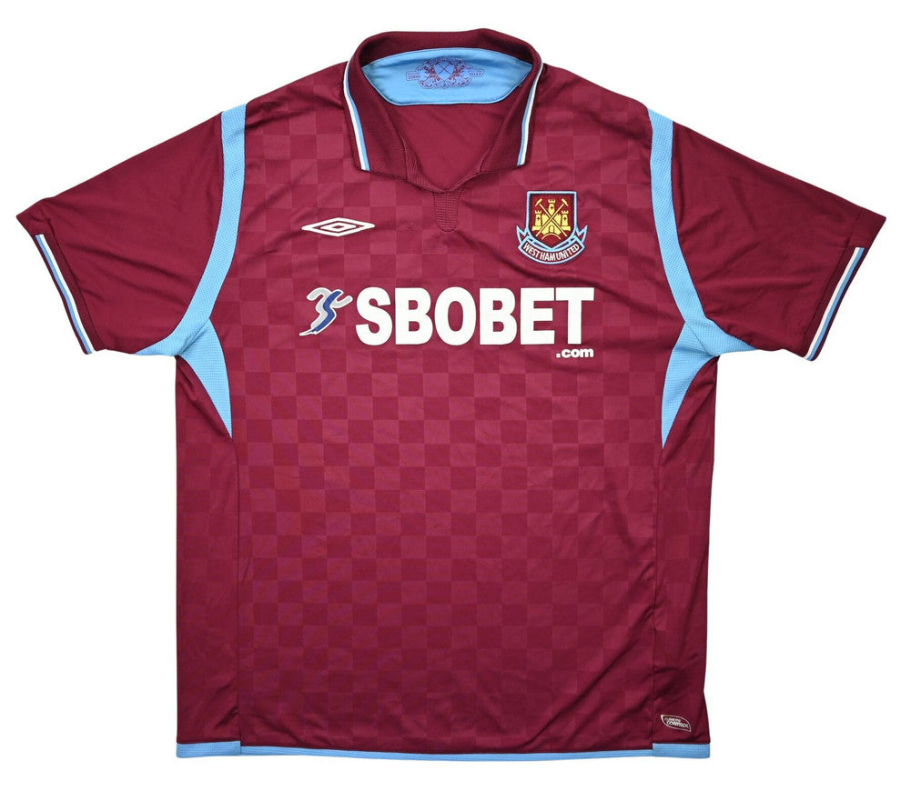 Maillot West Ham 2009-10 Umbro Noble Domicile Vintage XXL