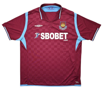 Maillot West Ham 2009-10 Umbro Noble Domicile Vintage XXL