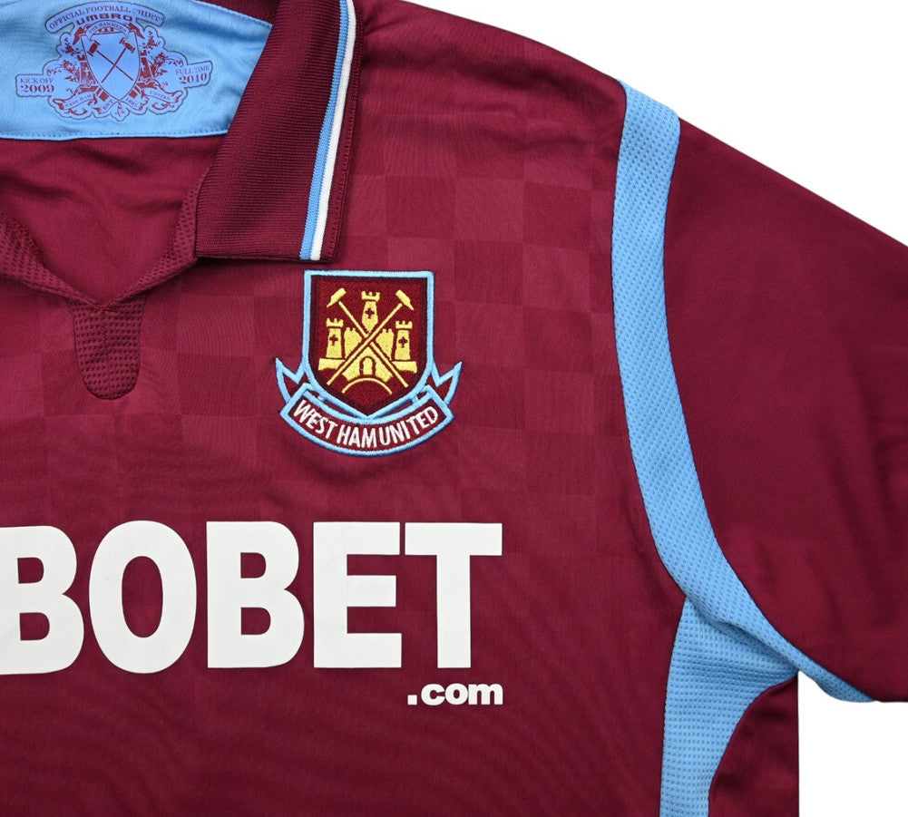 Maillot West Ham United 2009-10 Umbro Parker Domicile Vintage