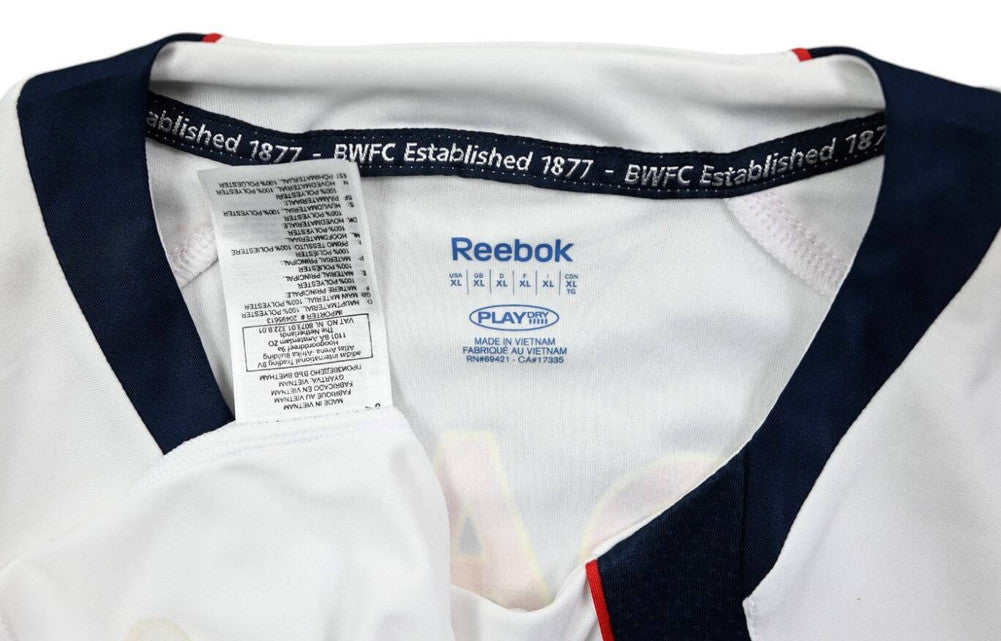 Maillot Bolton Wanderers Extérieur Reebok 2010-11 K. Davies vintage