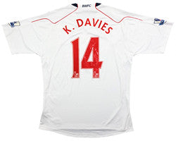 Maillot Bolton Wanderers Extérieur Reebok 2010-11 K. Davies vintage