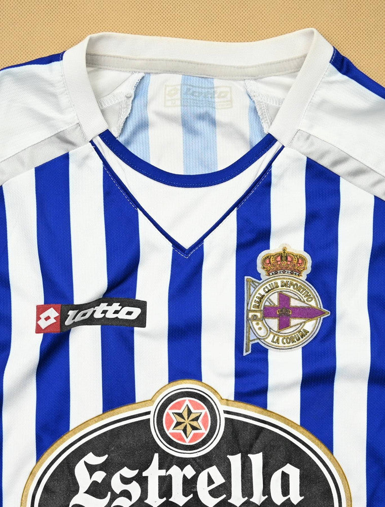 Maillot Deportivo La Coruña 2010-11 Domicile Lotto Manches Longues