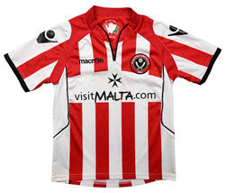 Maillot Sheffield United 2010-11 Macron Domicile Visit Malta vintage