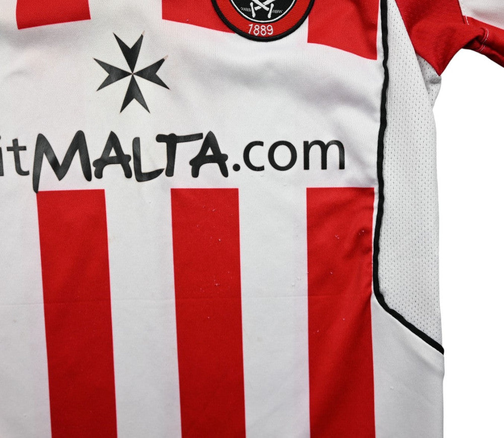 Maillot Sheffield United 2010-11 Macron Domicile Visit Malta vintage