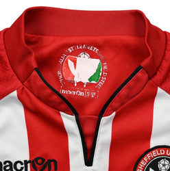 Maillot Sheffield United 2010-11 Macron Domicile Visit Malta vintage