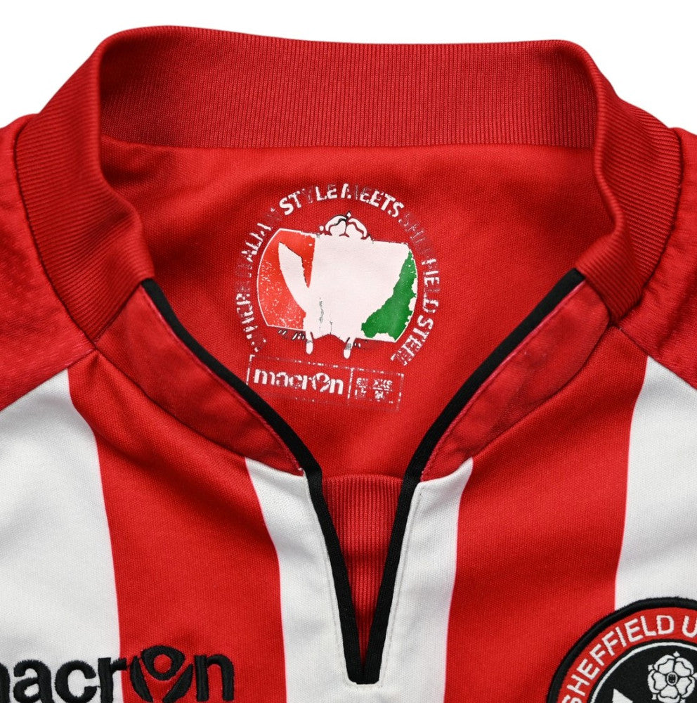 Maillot Sheffield United 2010-11 Macron Domicile Visit Malta vintage