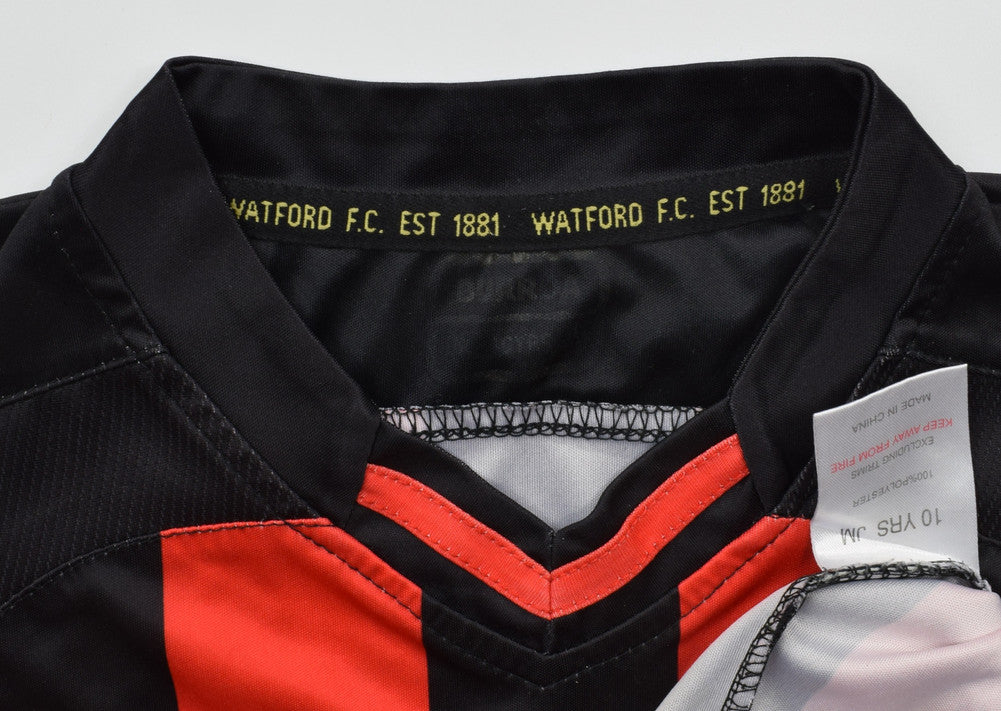 Maillot Watford 2010-11 Domicile Burrda Vintage Boys M