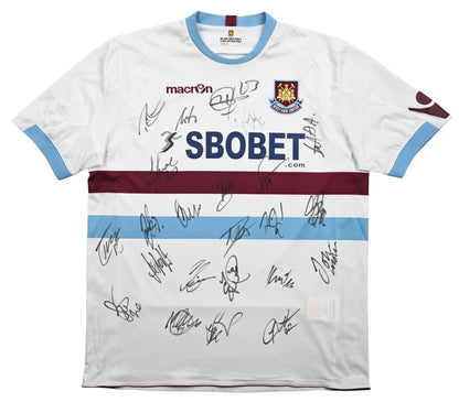 Maillot Extérieur West Ham United 2010-12 Macron Signé Faubert