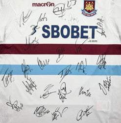 Maillot Extérieur West Ham United 2010-12 Macron Signé Faubert