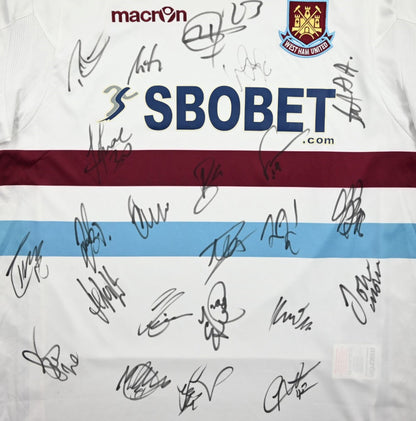 Maillot Extérieur West Ham United 2010-12 Macron Signé Faubert