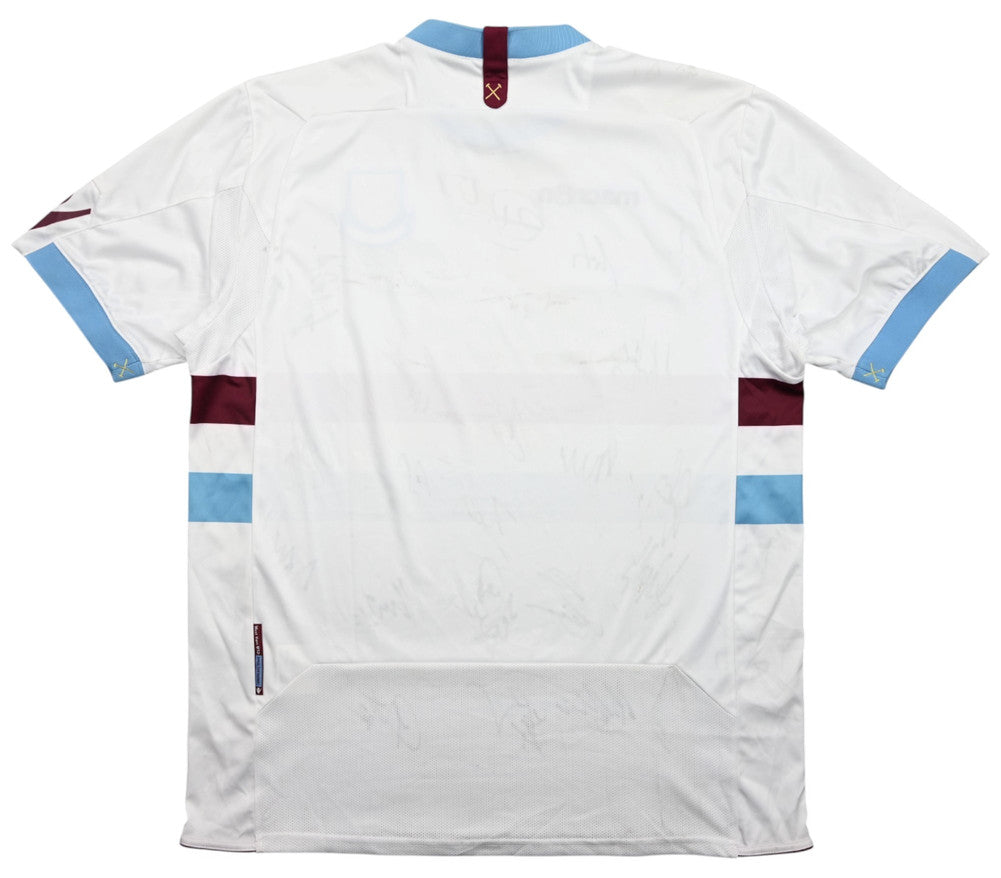 Maillot Extérieur West Ham United 2010-12 Macron Signé Faubert