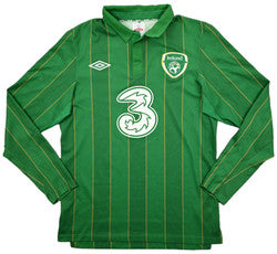 Maillot Irlande 2011-12 Domicile Manches Longues Umbro Vintage