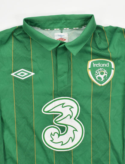 Maillot Irlande Domicile Umbro 2011-12 Manches Longues Vintage
