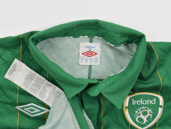 Maillot Irlande Domicile Umbro 2011-12 Manches Longues Vintage