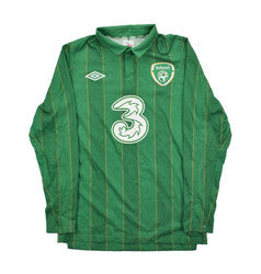 Maillot Irlande Domicile Umbro 2011-12 Manches Longues Vintage