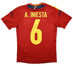 Maillot Espagne 2011-12 Iniesta Adidas Boys M vintage 8/10