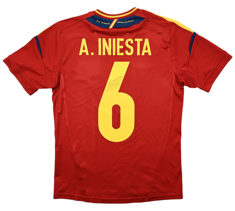 Maillot Espagne 2011-12 Iniesta Adidas Boys M vintage 8/10