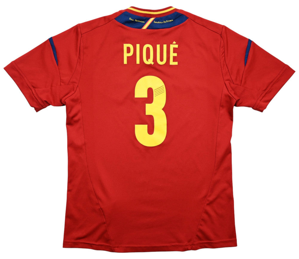 Maillot Espagne Domicile 2011-12 Adidas Piqué vintage 9/10