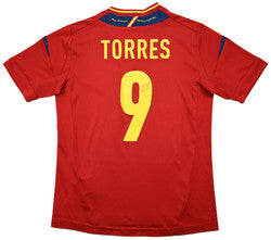 Maillot Espagne 2011-12 Domicile Adidas Torres S Boys vintage