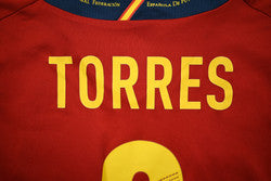 Maillot Espagne 2011-12 Domicile Adidas Torres S Boys vintage