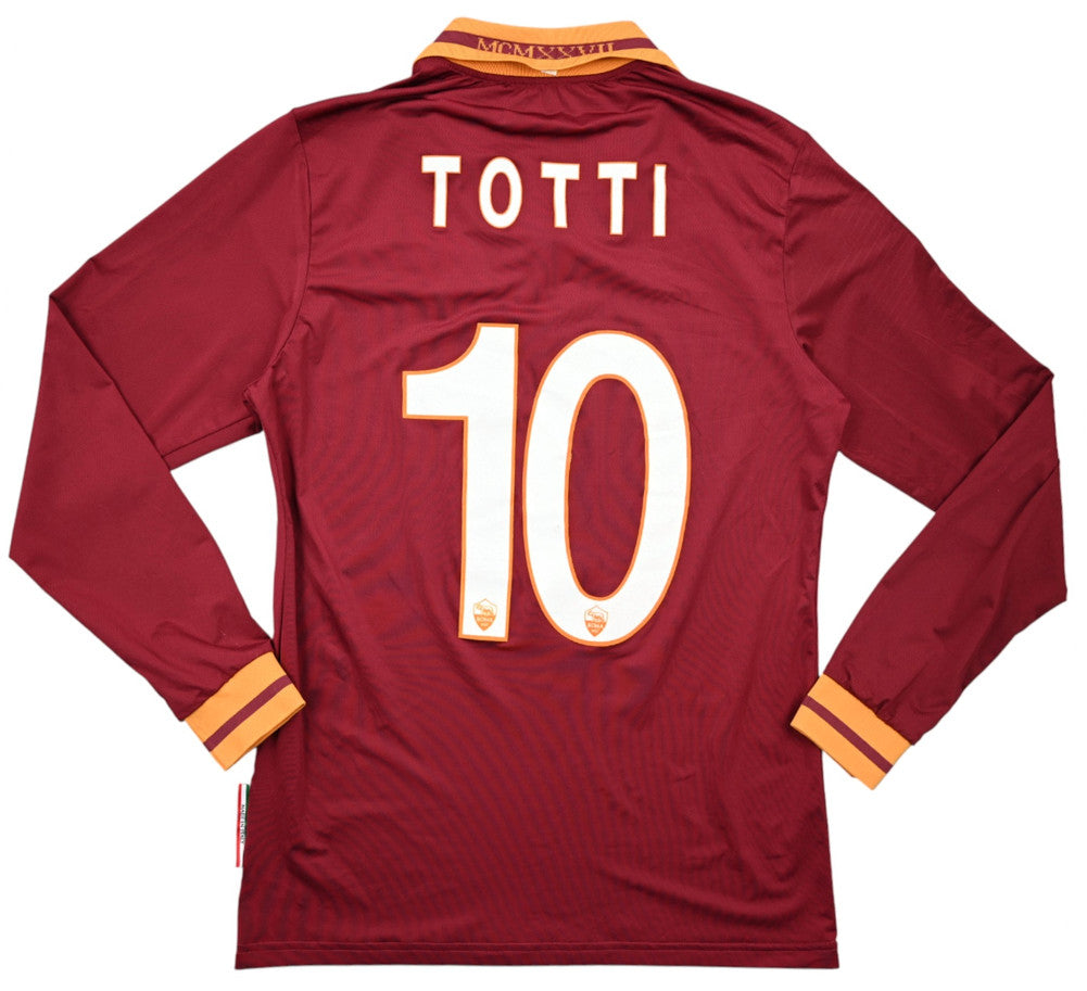 Maillot AS Roma 2013-14 Domicile Manches Longues Totti vintage