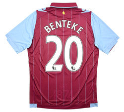 Maillot Aston Villa Domicile 2014-15 Macron Benteke vintage