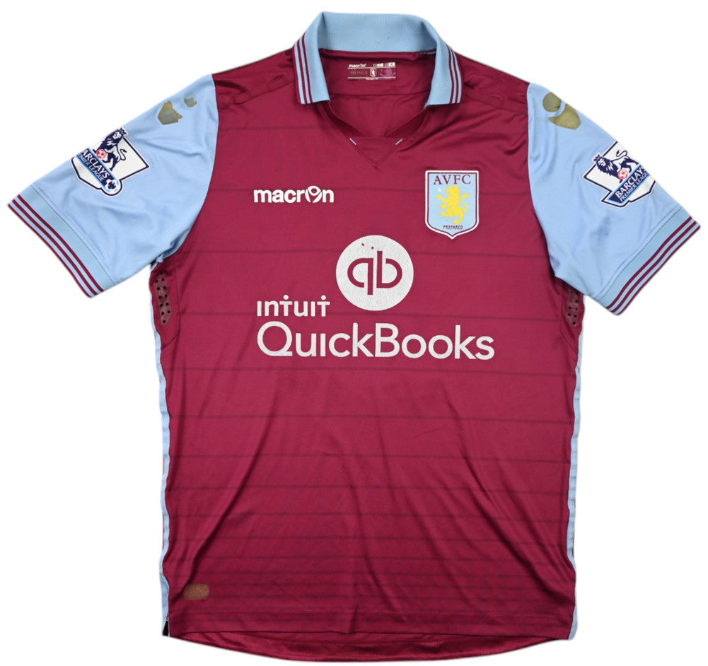 Maillot Aston Villa Domicile 2015-16 Macron J.Ayew Vintage