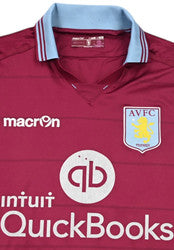 Maillot Aston Villa Domicile 2015-16 Macron J.Ayew Vintage