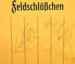 Maillot Dynamo Dresden Domicile 2015-16 Erima signé Holthaus