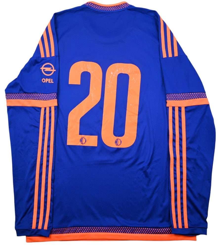 Maillot Feyenoord 2015-16 Domicile Manches Longues Adidas Vintage