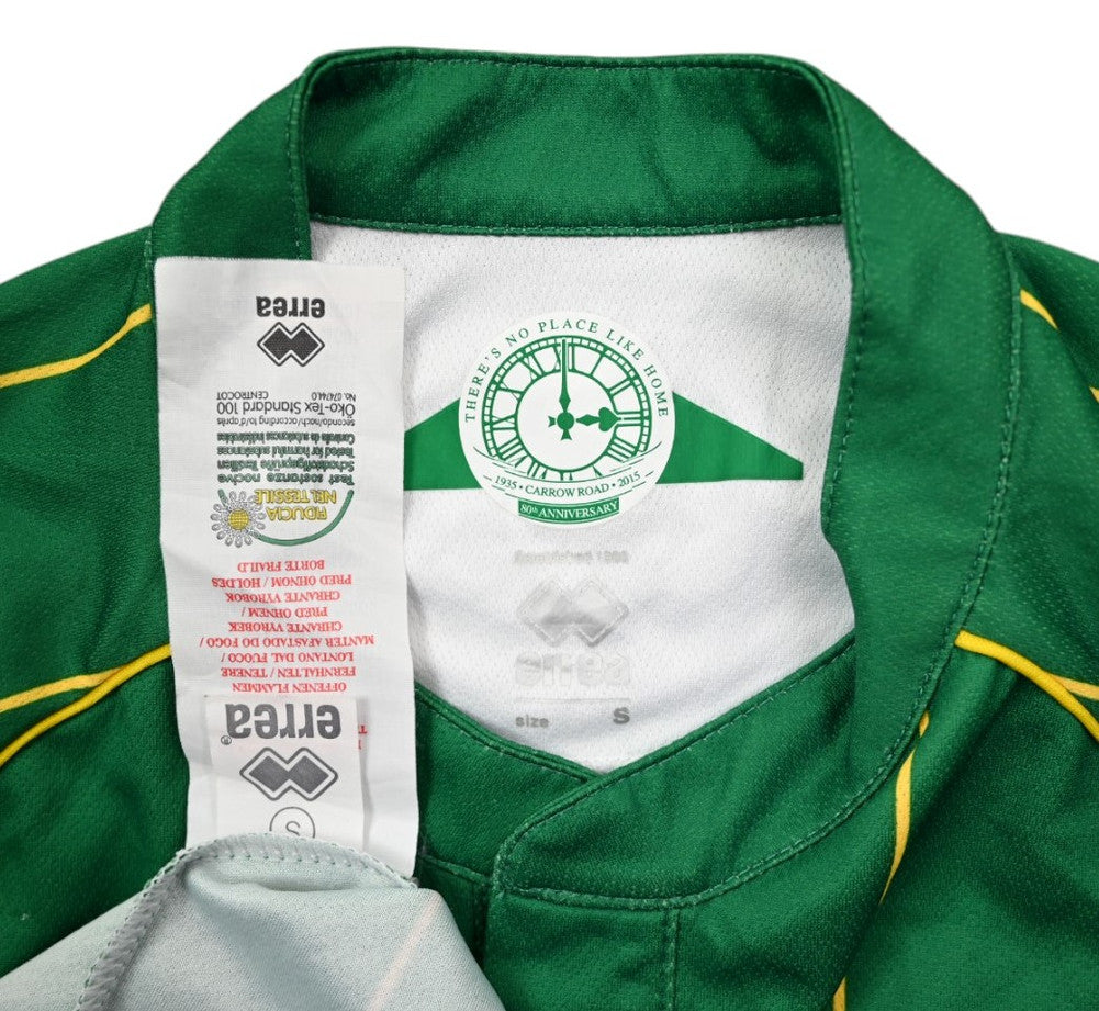 Maillot Norwich City Domicile Errea 2015-16 Manches Longues