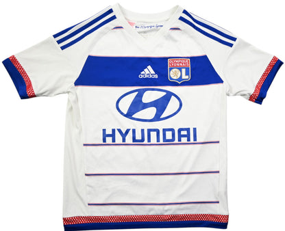 Maillot Lyon Domicile Adidas 2015-16 Lacazette vintage L Boys