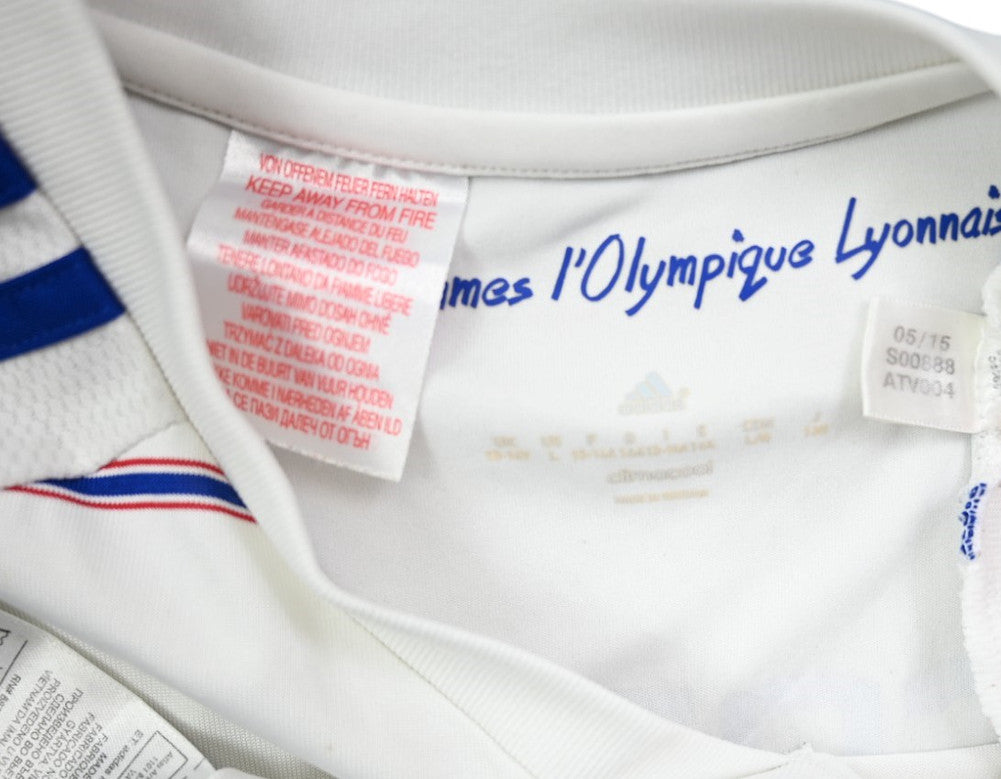 Maillot Lyon Domicile Adidas 2015-16 Lacazette vintage L Boys
