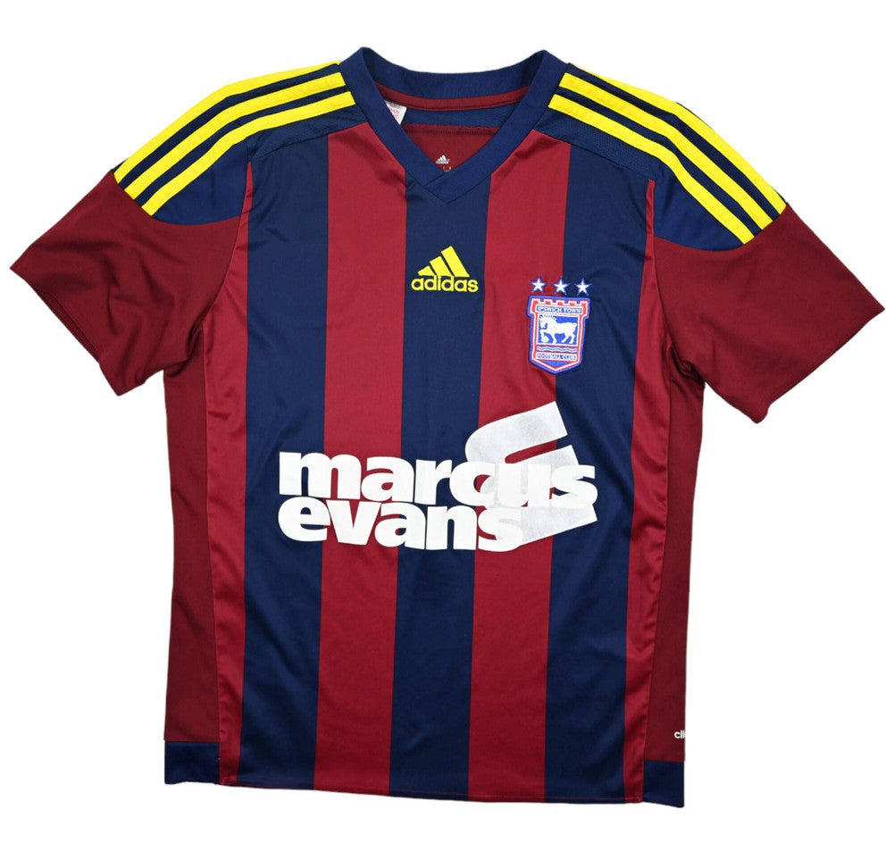 Maillot Ipswich Town Domicile Adidas 2015-17 Vintage L Boys
