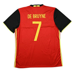 Maillot Belgique 2016-17 Adidas De Bruyne Authentique XL