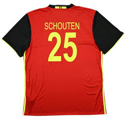 Maillot Belgique Domicile Adidas 2016-17 Schouten vintage 9/10