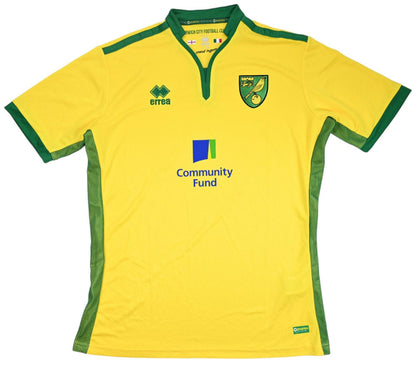Maillot Norwich City Domicile Errea 2016-17 vintage – 9/10