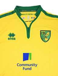 Maillot Norwich City Domicile Errea 2016-17 vintage – 9/10