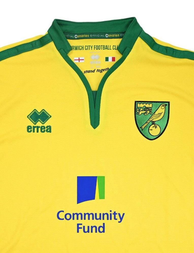 Maillot Norwich City Domicile Errea 2016-17 vintage – 9/10