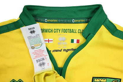 Maillot Norwich City Domicile Errea 2016-17 vintage – 9/10