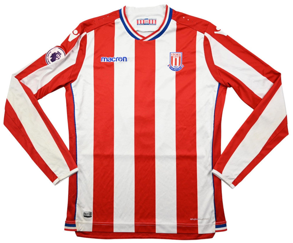 Maillot Stoke City 2017-18 Macron Domicile BURGE Manches Longues