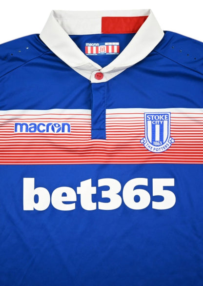 Maillot Stoke City Domicile 2017-18 Macron BET365 vintage L