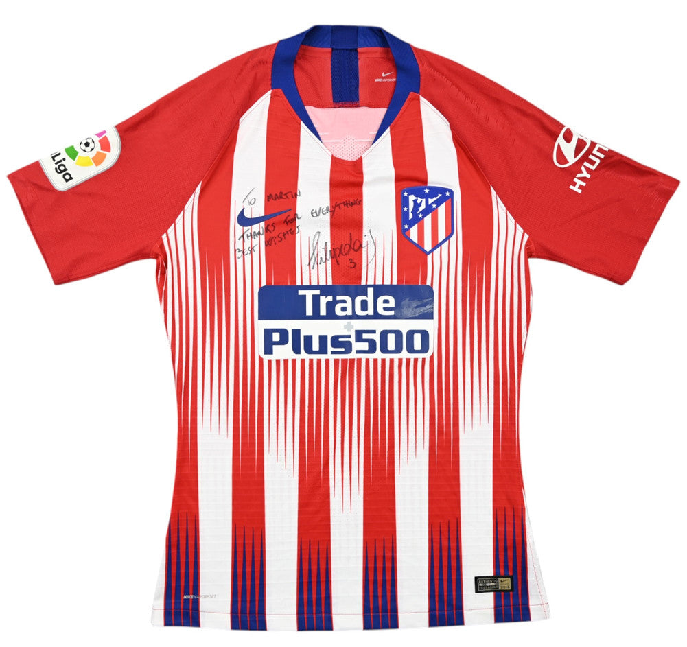 Maillot Atletico Madrid 2018-19 Nike Filipe Luis Match Issue Signé