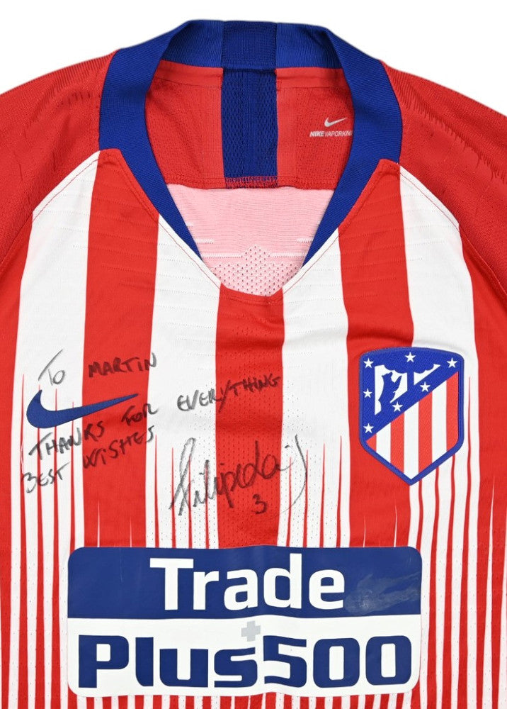Maillot Atletico Madrid 2018-19 Nike Filipe Luis Match Issue Signé