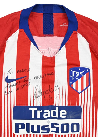 Maillot Atletico Madrid 2018-19 Nike Filipe Luis Match Issue Signé