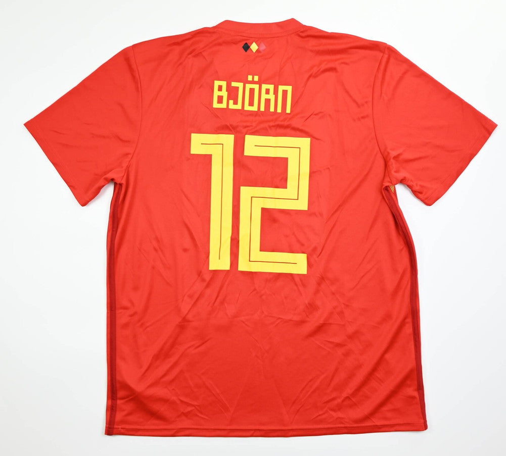 Maillot Belgique Domicile Adidas 2018-19 Vintage BJORN XL