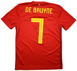 Maillot Belgique Domicile 2018-19 Adidas De Bruyne vintage
