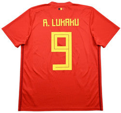 Maillot Belgique 2018-19 Adidas Lukaku Domicile vintage