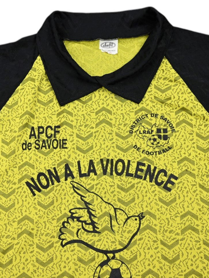 Maillot Gardien District de Savoie DEFIL Vintage Non à la Violence